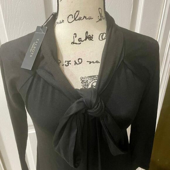 TALBOTS MAXI DRESS  FIT AND FLARE SIZE XS WOOL BLEND BLACK SOPHISTICATED CHIC - Picture 14 of 16